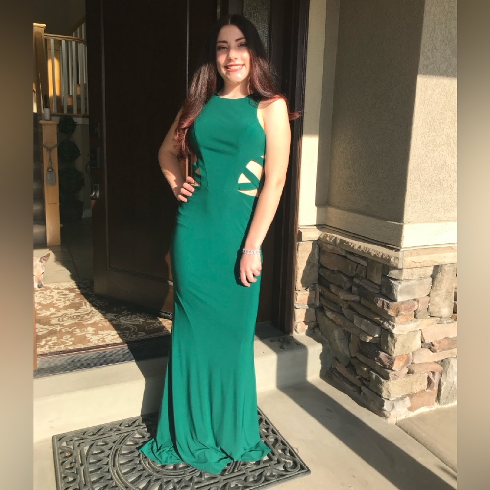 May Queen Prom/Formal Gown in Deep Green